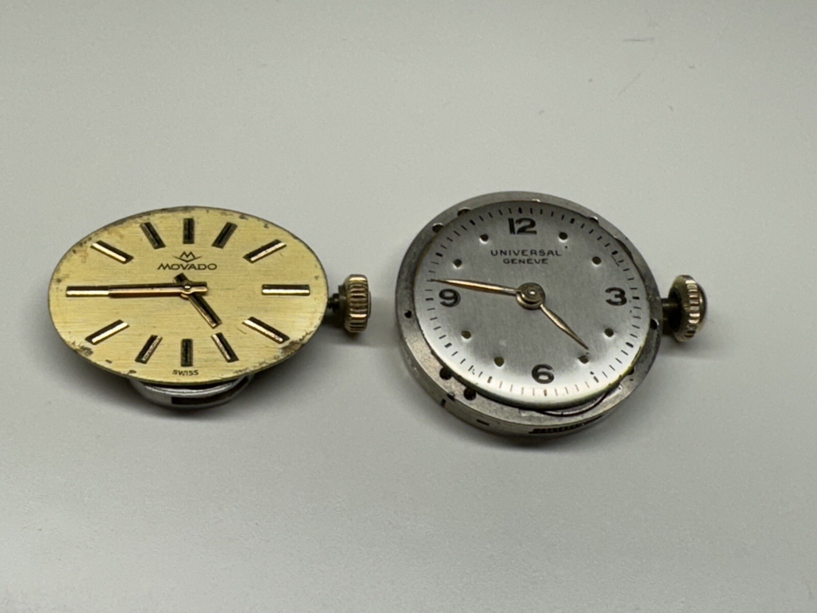 universal geneve & movado ladies wristwatch movements only working !