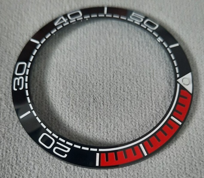 41.5mm Ceramic bezel insert For Omega Seamaster Planet Ocean Black Red