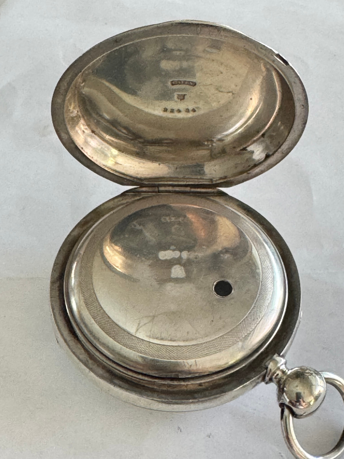 VINTAGE BIG 18 COIN SILVER POCKET WATCH CASE KEY WIND / KEY SET NEW 4 MM CRYSTAL