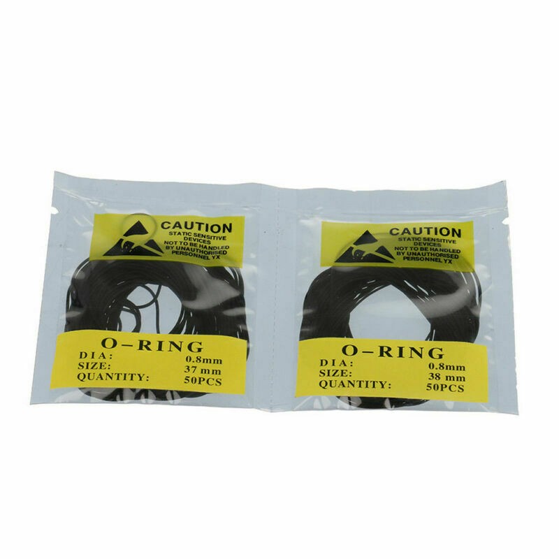 500Pack 31-40mm Rubber O-Ring Watch Back Cover Seal Gaskets Assortment 0.8mm DM