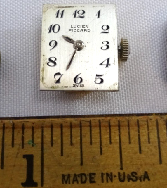 VINTAGE LUCIEN PICCARD LADIES WRIST WATCH MOVEMENT 17 JEWEL SWISS MADE 13mm FACE