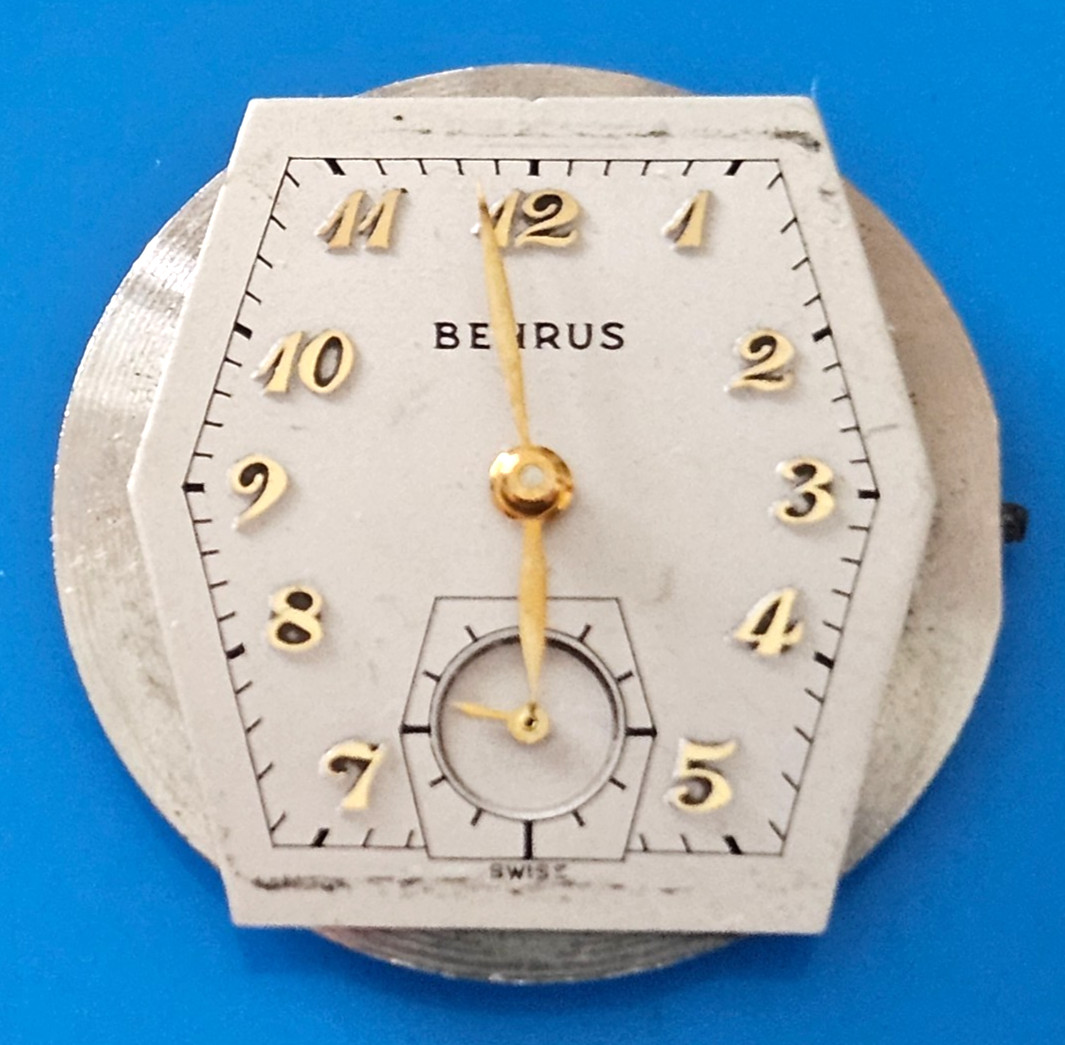 BENRUS BB3 15J Watch Movement (REMOVED FROM GOLD CASE/BALANCE RUNS) lot36