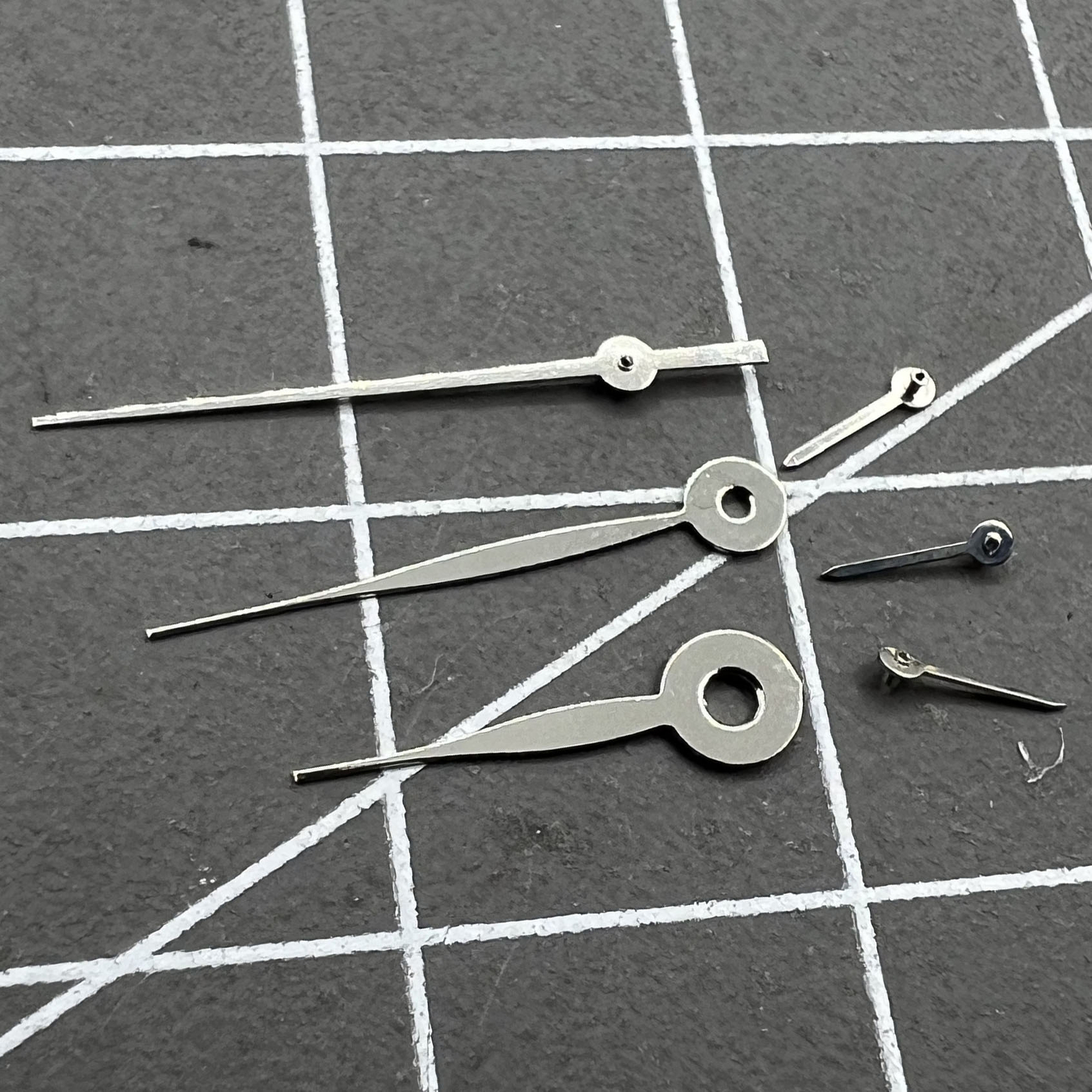 14mm Silver No Lume Long Arrow Shape Watch Hands for Movement Miyota 0S11