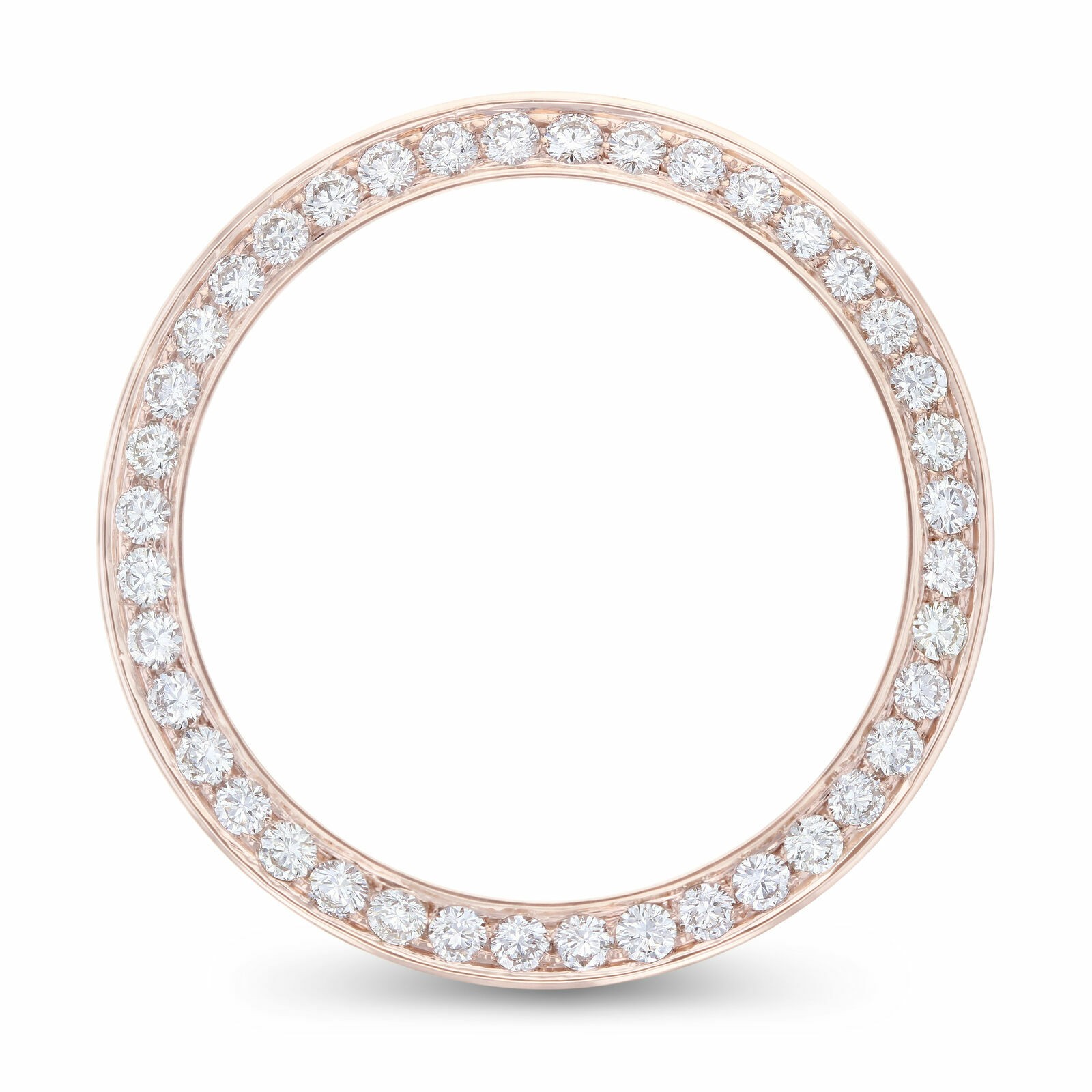 36MM 2CT BEAD SET NATURAL DIAMOND BEZEL 14K ROSE GOLD FOR ROLEX 36MM DATEJUST