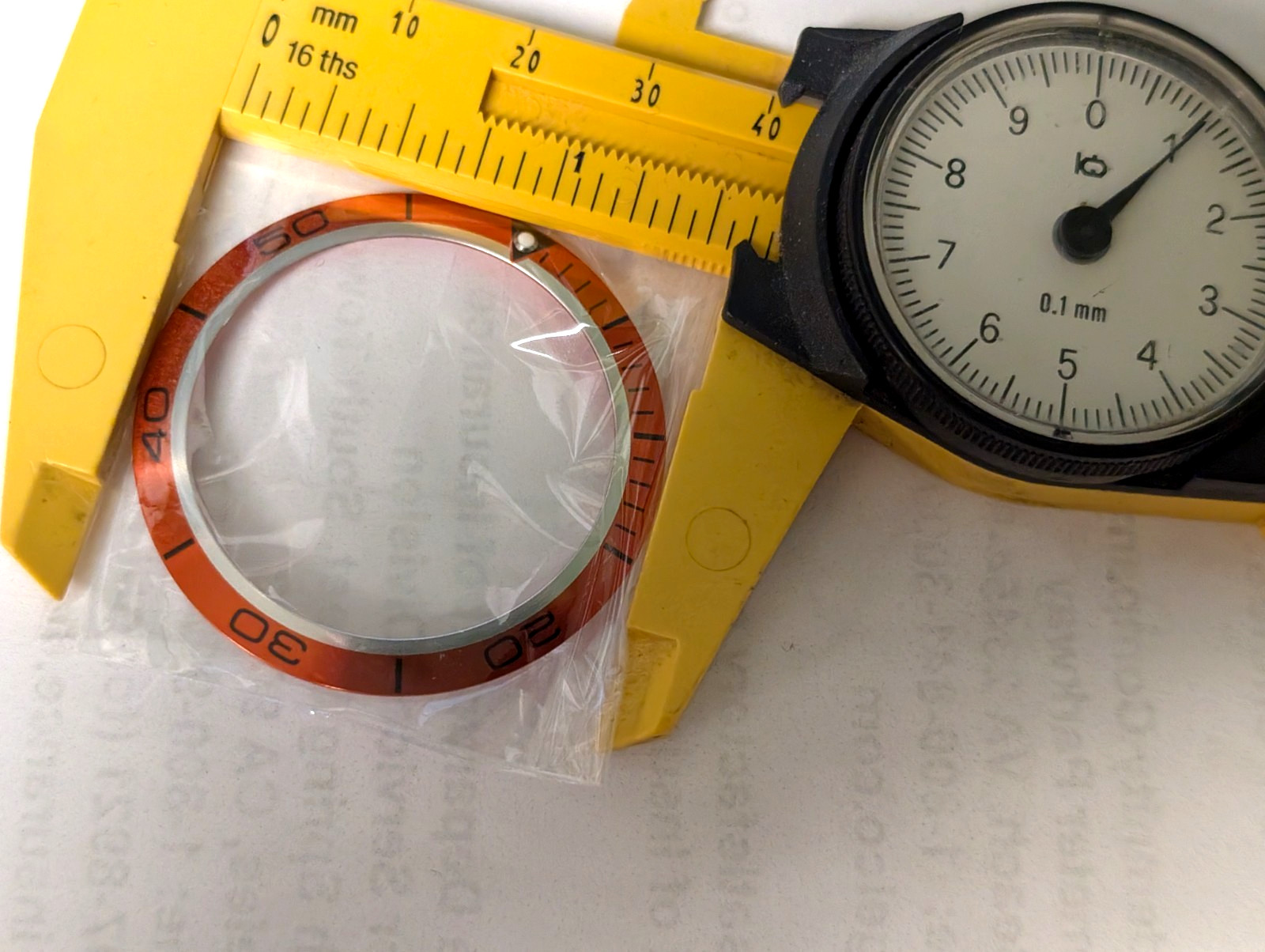 Bezel Insert for Omega 41.1mm diameter Orange and Black New Unbranded beautiful