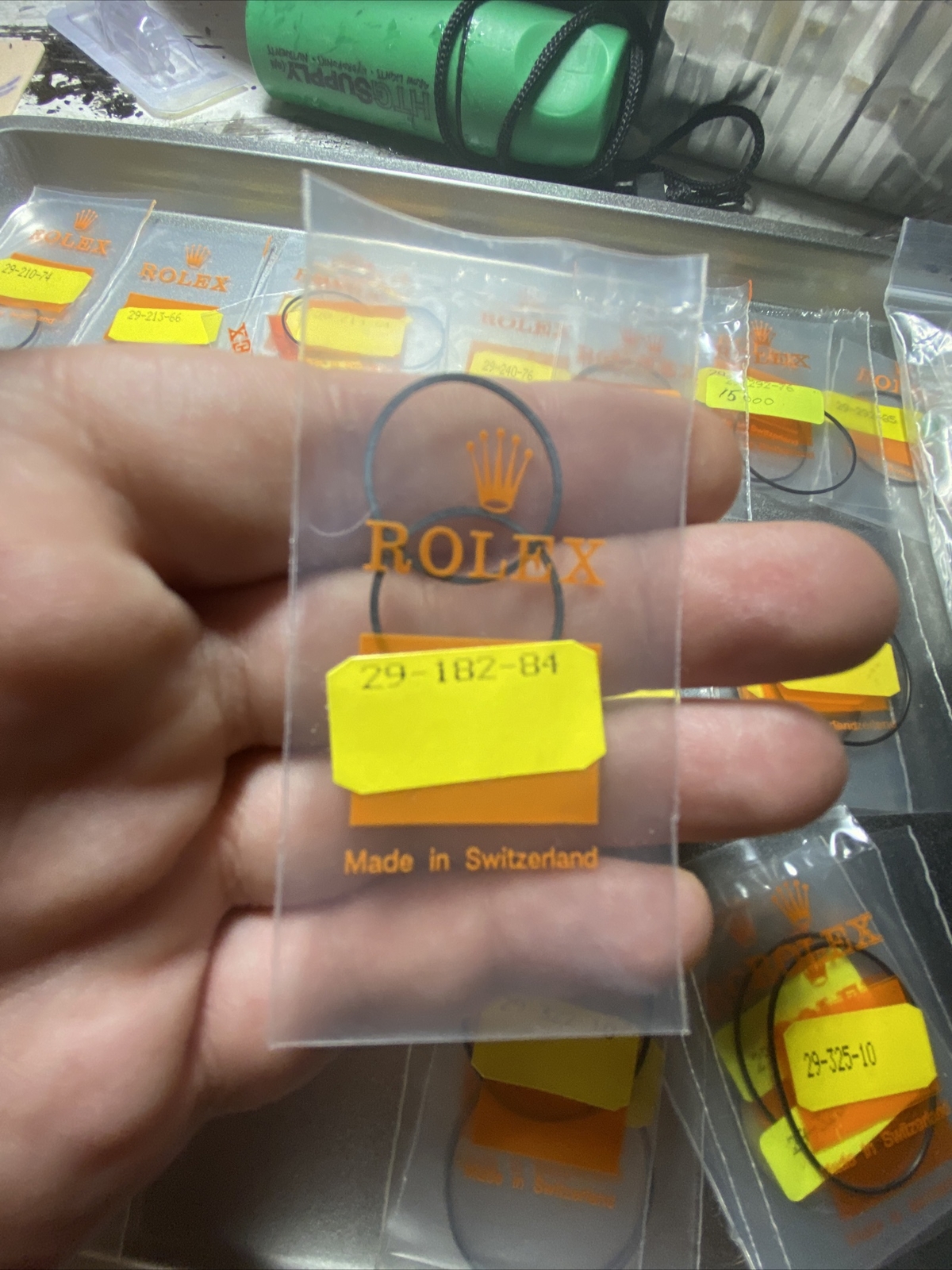 TWO Genuine Sealed Rolex Gaskets 29-182-84 For Case Back O Ring NOS NIP