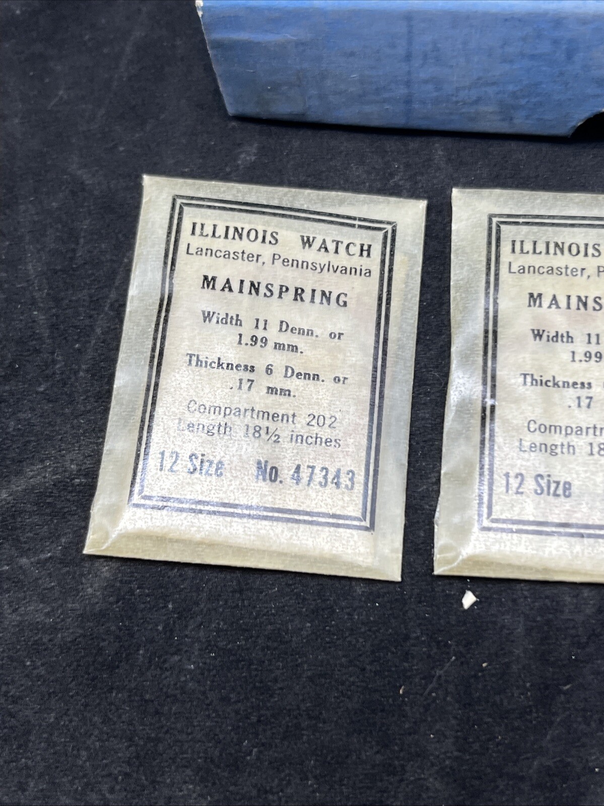 Lot of (3) NOS Hamilton Watch Co Mainspring 12 Size No.47343 W/Box @35