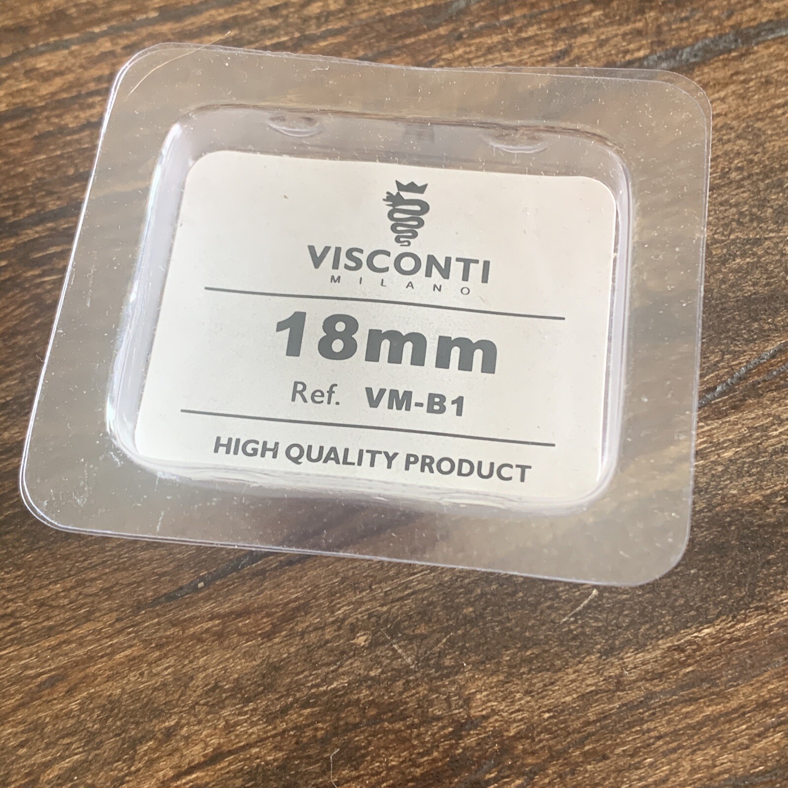 VISCONTI Tang Watch Buckle Silver Tone Stainless Steel 18mm High Quality ITALY