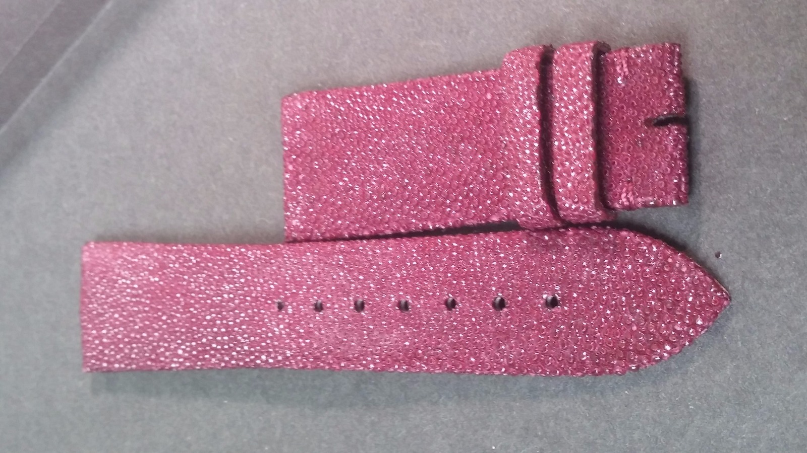 Jean Richard band Stingray 22/18mm Burgundy color band SHORT length