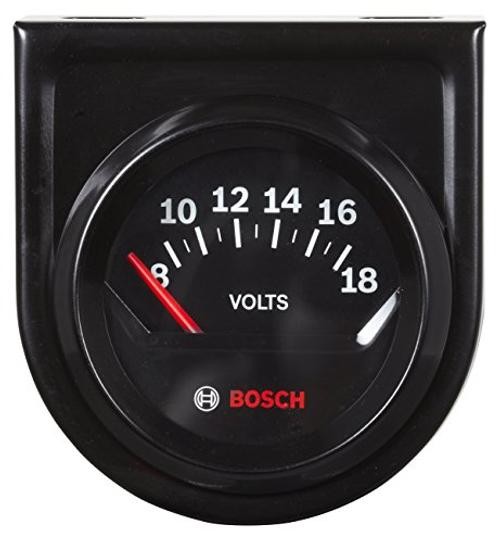 SP0F000051 Style Line 2″ Electrical Voltmeter Gauge (Black Dial Face, Black