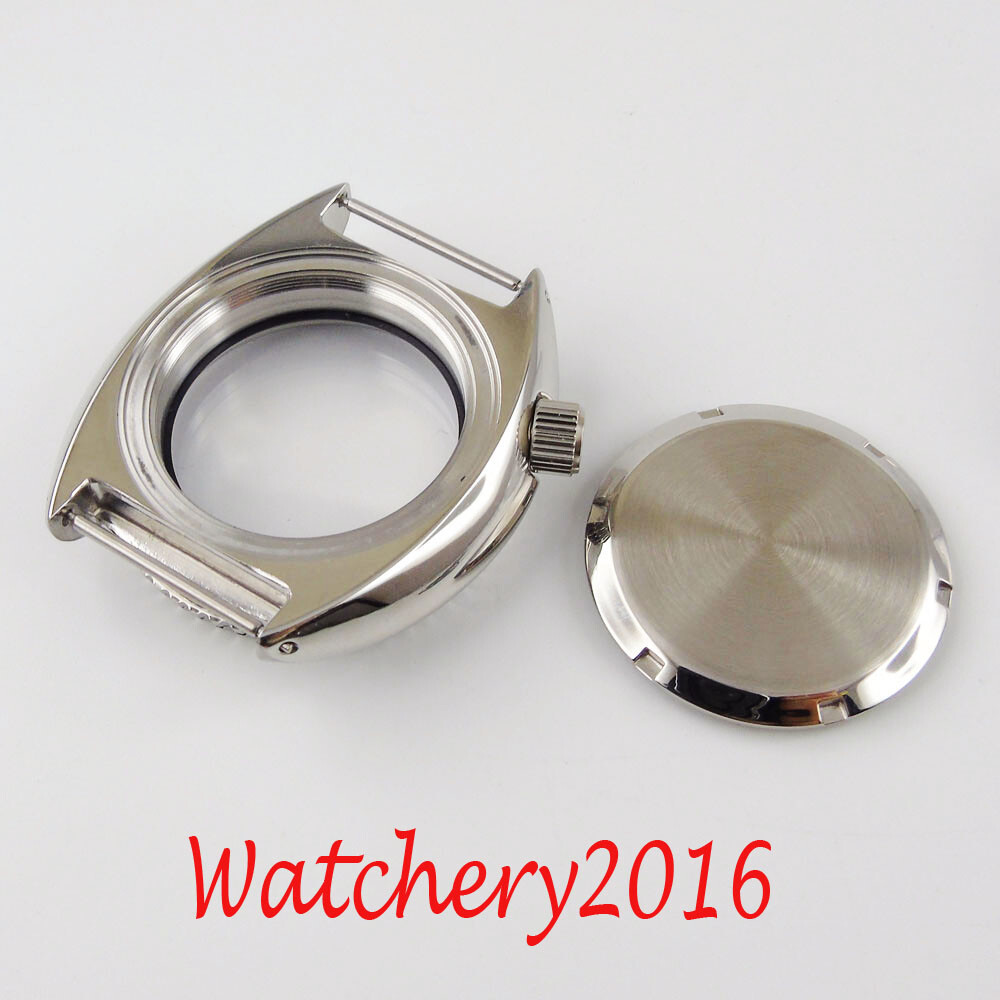 fit for NH35A NH36A movement 45mm Watch Case parts sapphire glass aluminum bezel