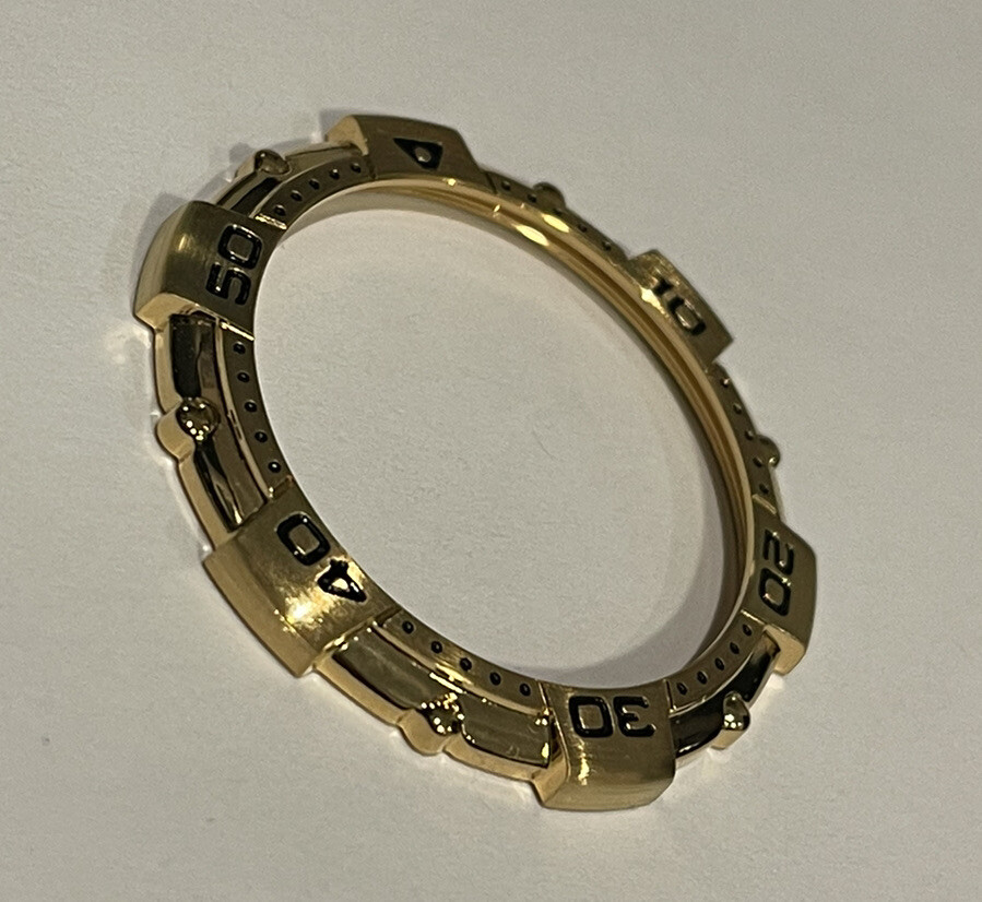 NOS Genuine Seiko Yellow Gold Color Rotating Bezel Part 8601-3651
