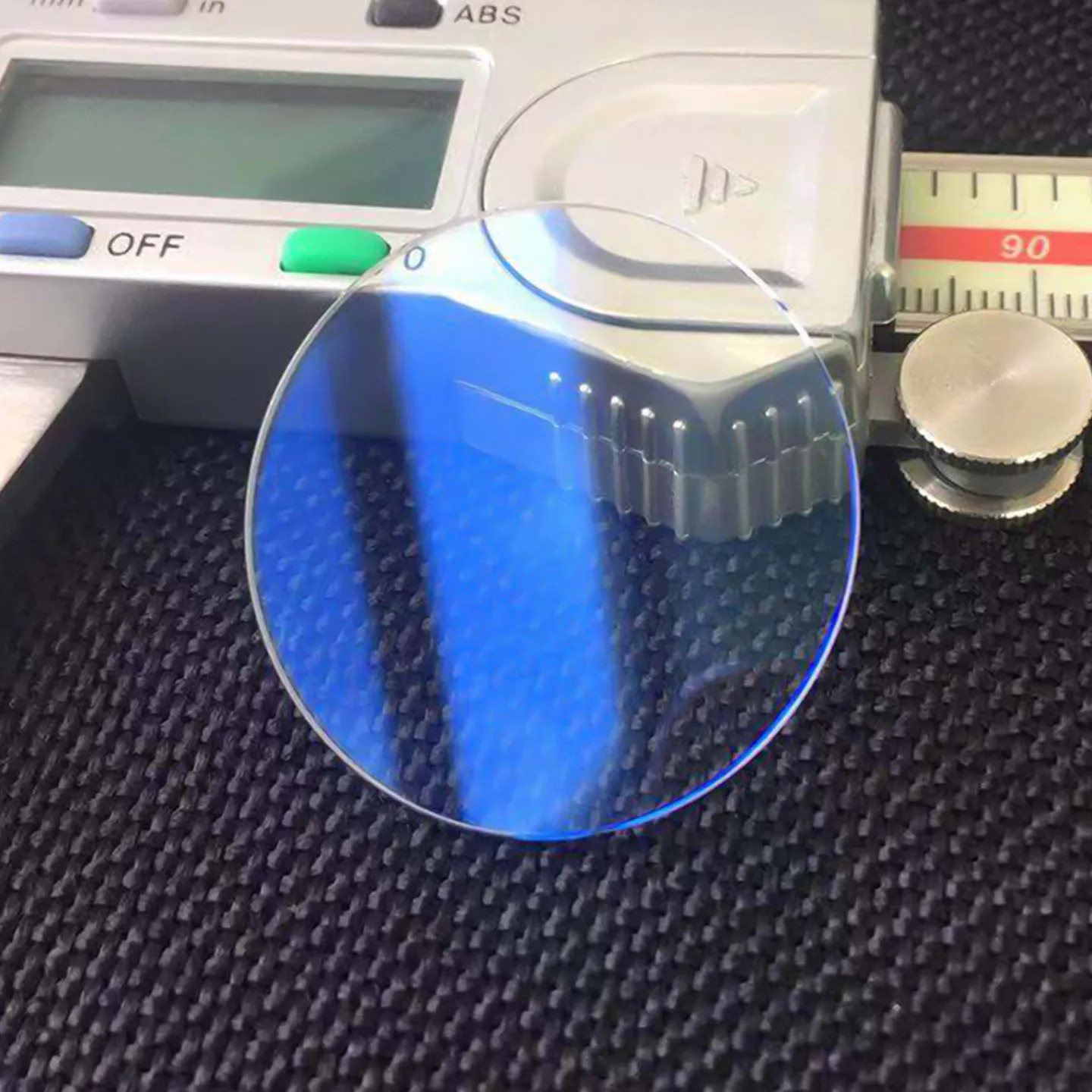 Flat 1.2mm Blue AR Coated Watch Crystal Diameter 28 to 38.5mm Round Mineral Lens