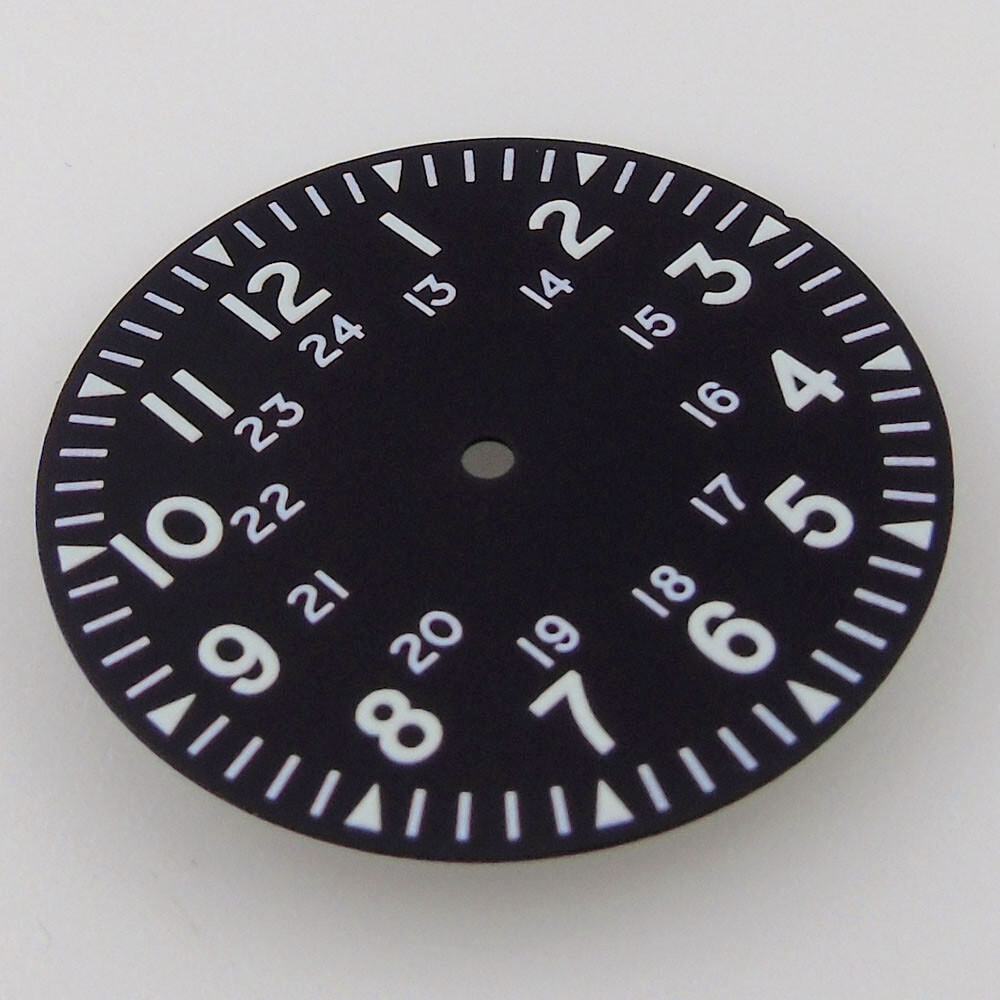 33.6mm Black Watch Dial+Hands Fit For NH35A/NH36A Miyota 8215 821A 8205 DG2813