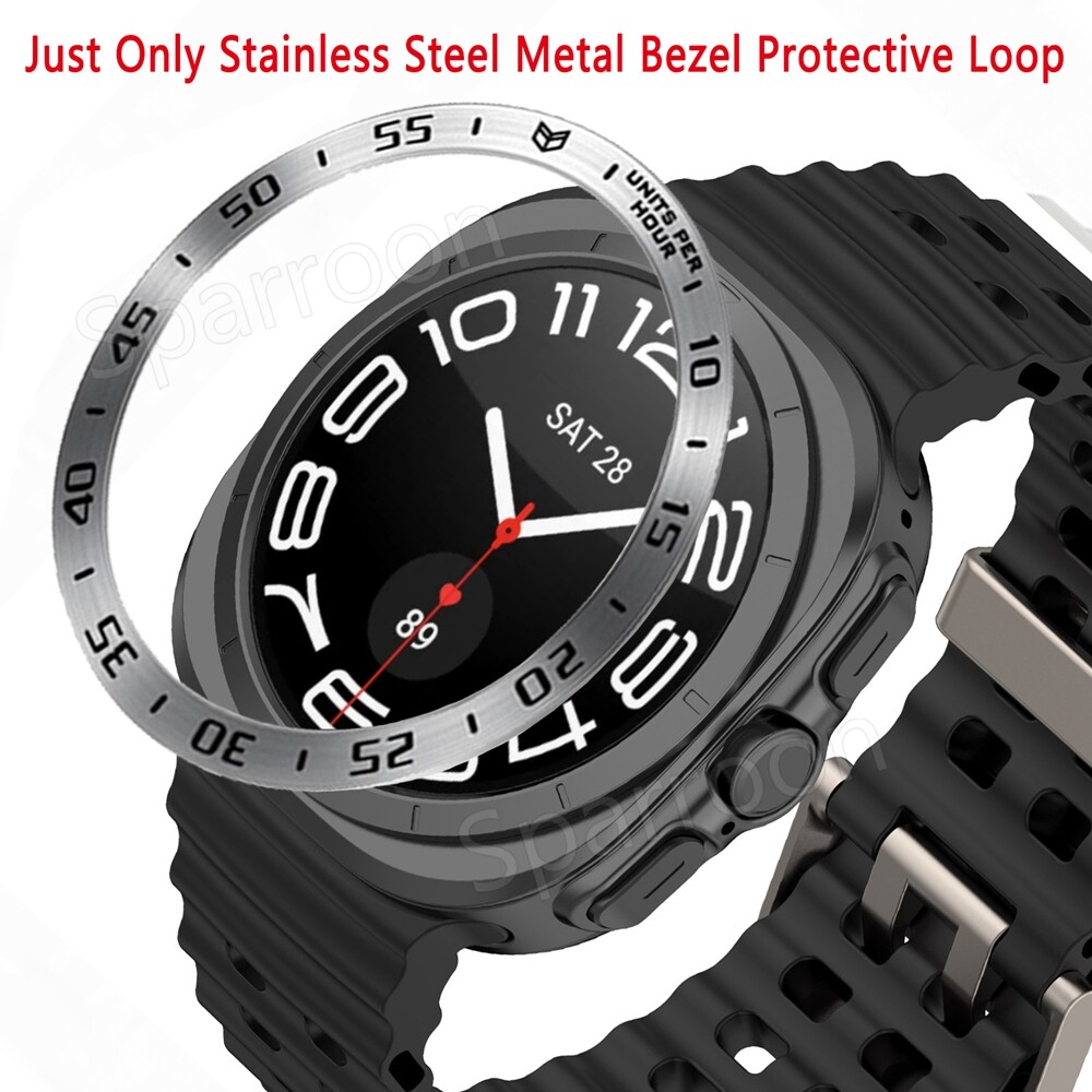 For Samsung Galaxy Watch Ultra 47mm Metal Bezel Ring Frame Case Protector Cover