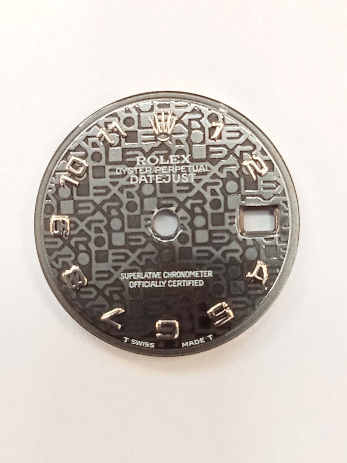 -Original Dial Rolex Size 27mm Nero Giubileo, Silver Index – Quadrante cal 2130