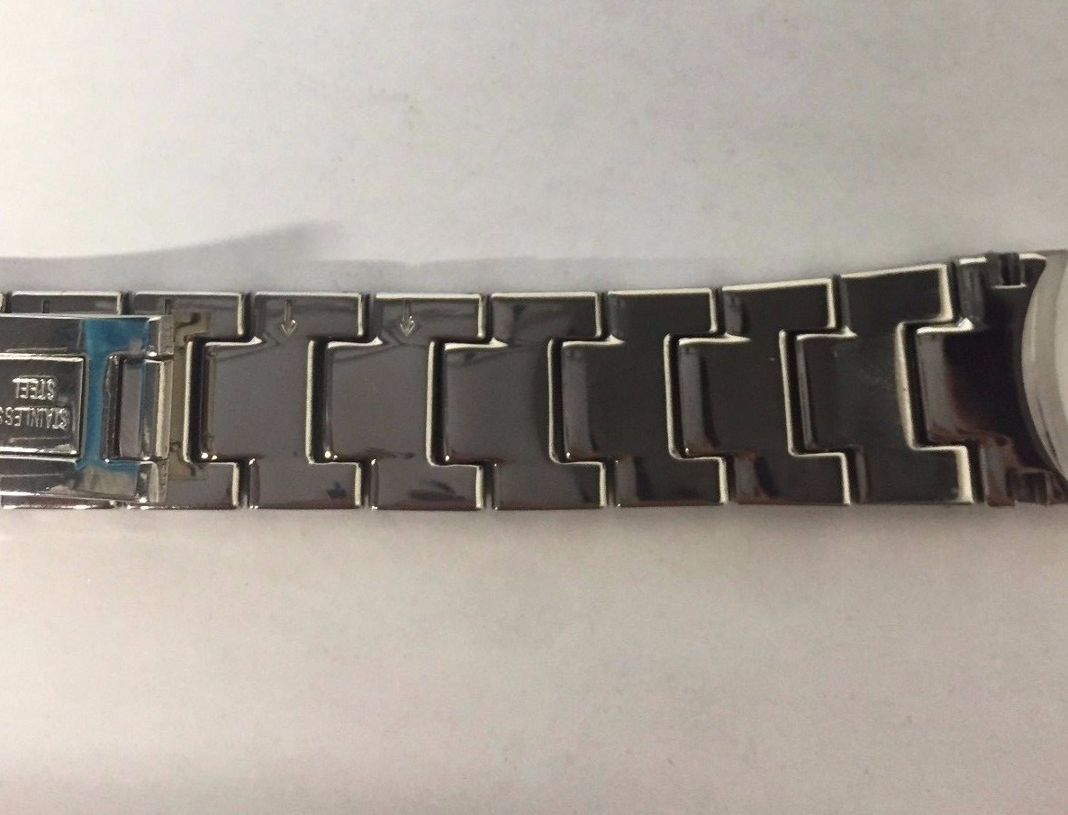 BULOVA 96L116 REPLACEMENT BAND LADIES WATCH BAND S/S CRYSTAL COMPLETE BAND 16MM