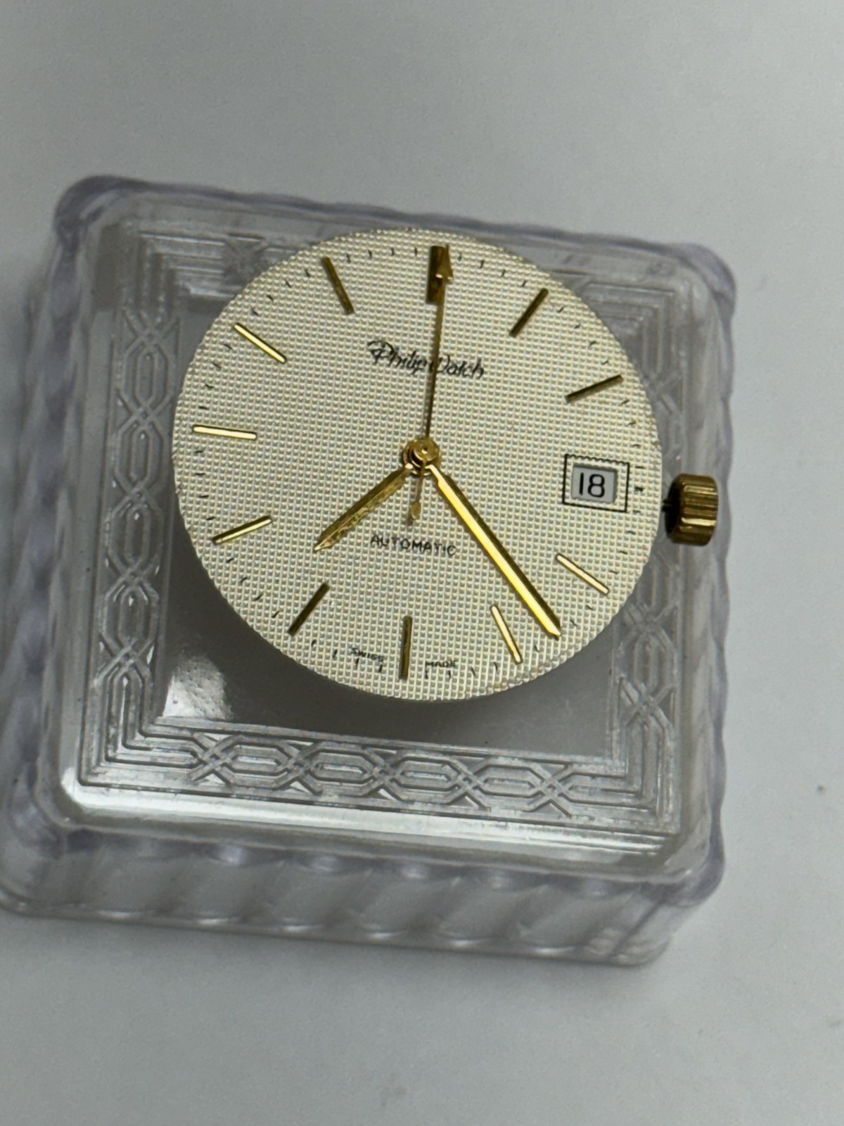 Automatic Date Eta 2824-2 Movement & Dial Philip Watch Swiss Made Running