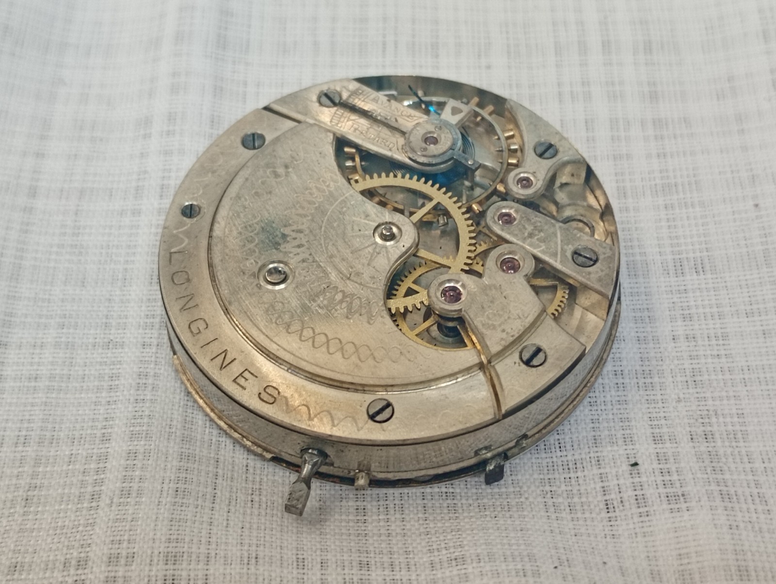 ANTIQUE LONGINES CAL. 18.50 POCKET WATCH MOVEMENT FOR REPAIR / PARTS