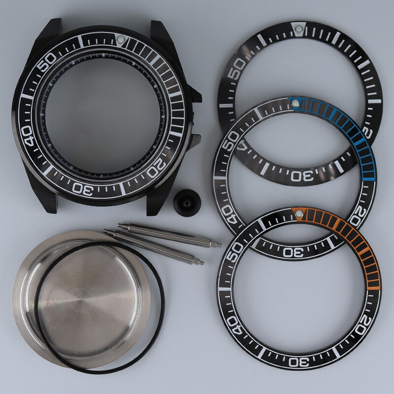 43.8mm Watch Case Modified Seiko Samurai Stainless Steel For Seiko NH35 Movement