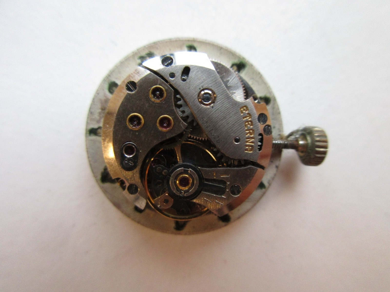 Eterna cal. 1418U Swiss vintage watch movement – running
