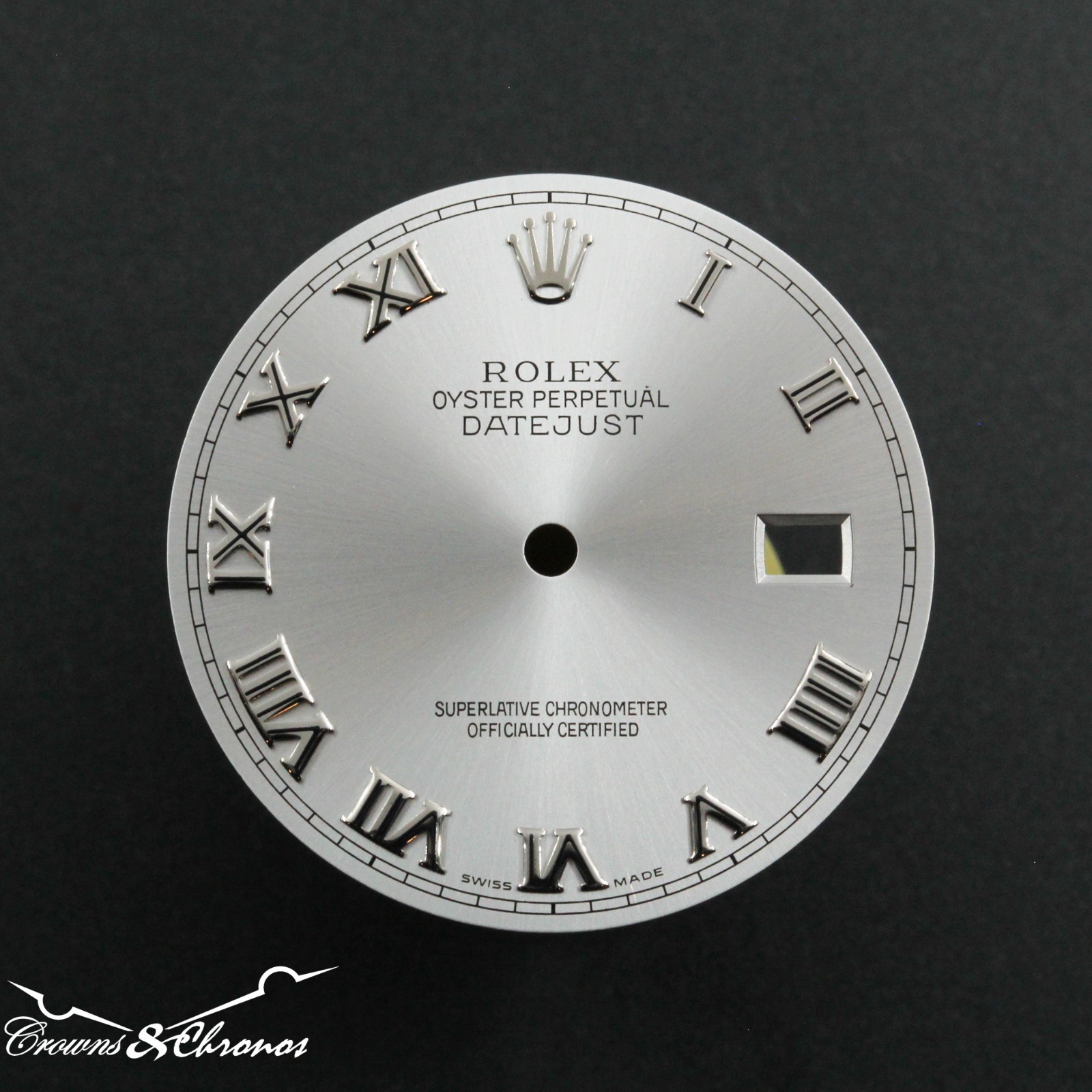 Rolex Datejust Ref 16200 16234 116234 Silver Roman Replacement Dial