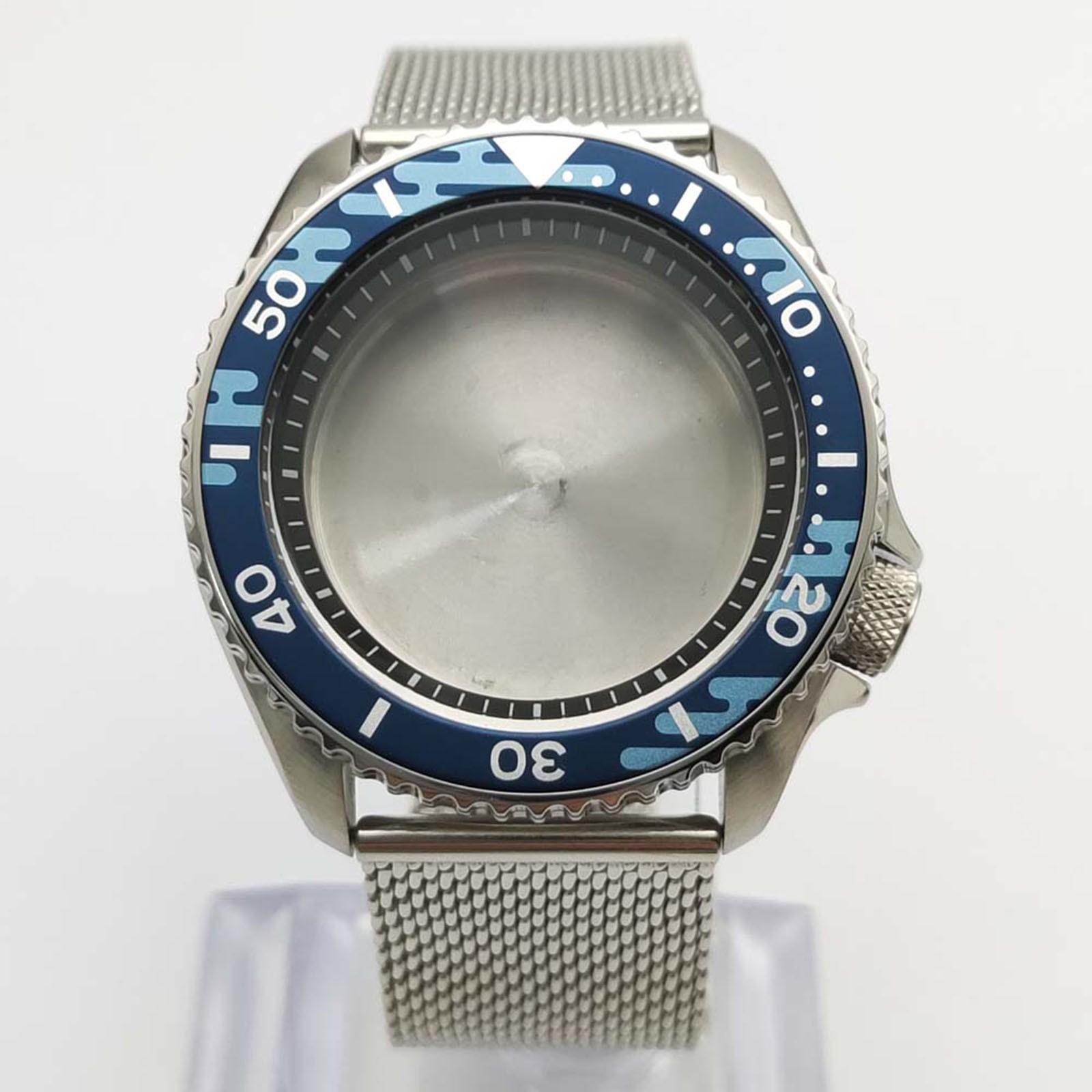 42MM Stainless Steel Watch Case Ceramic Bezel Watch Strap for NH35/NH36 Movement