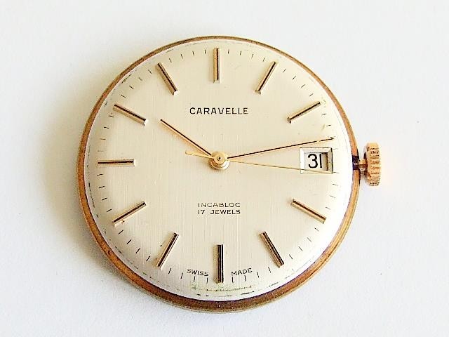 FHF 96-4 Bulova Caravelle 17 jewel watch movement complete, working