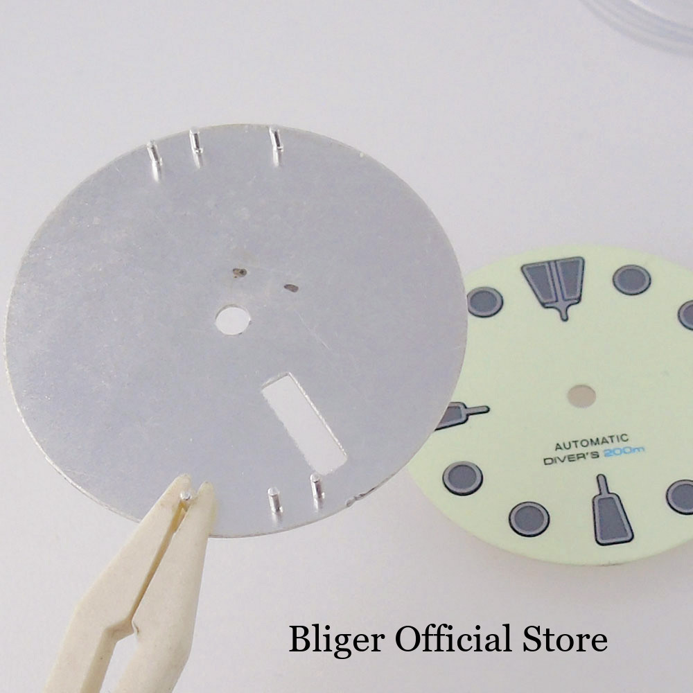 29mm MOD Beige Full Lume Watch Dial for NH35A NH36A Diver Watch Hand Set Parts