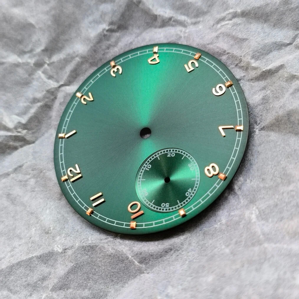 0.4mm/37mm green dial Rose gold number for ST3600 ETA6497 movement