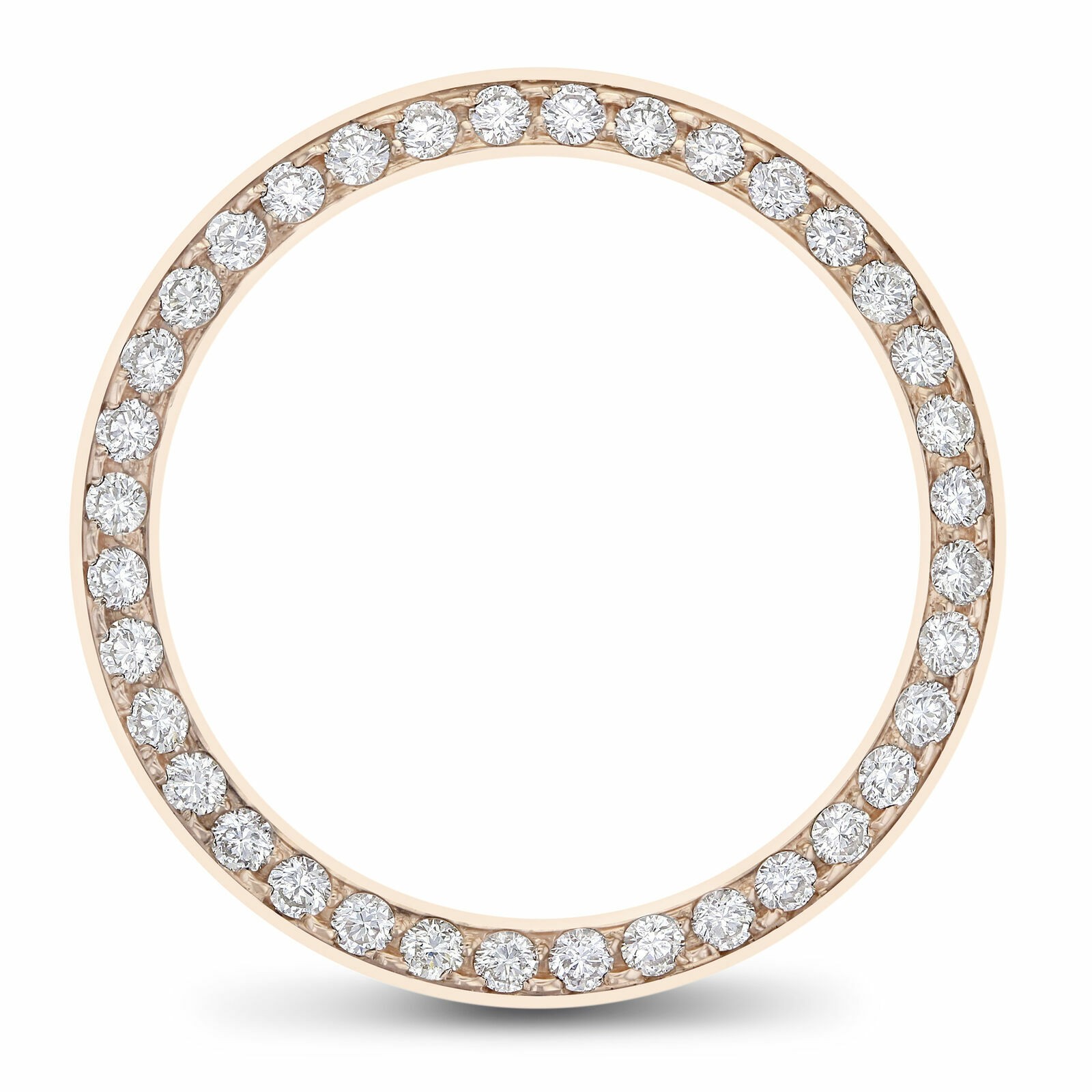1.50CT BEAD SET NATURAL DIAMOND BEZEL 14K FOR ROLEX DATEJUST 31MM ROSE GOLD