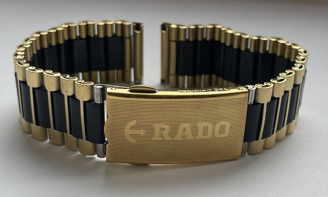 Diastar 18mm watch bracelet For RADO watch strap 2-Tone back/Gold colour
