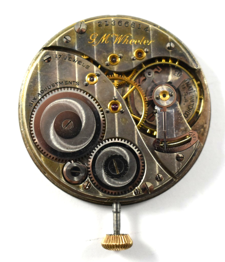 Vintage Elgin Grade 452 12s 17J OF Pocket Watch Movement lot.wh