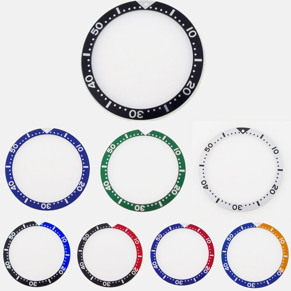 Flat Bezel Insert Aluminum Watch Ring 39mm*32mm Fit 45mm NH35 Model Watch Case