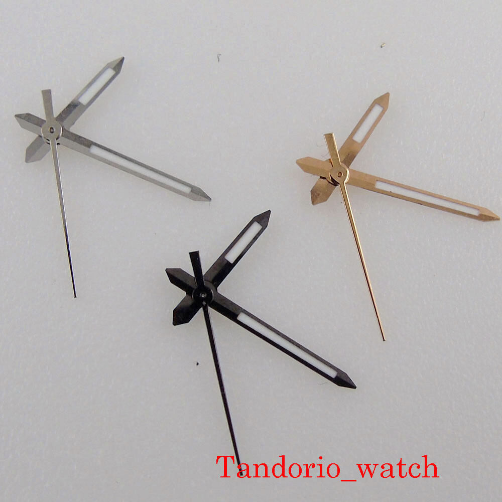 Silver Rose Gold Black Watch Hands Set Parts For NH35A MIYOTA 8215 ETA Movement