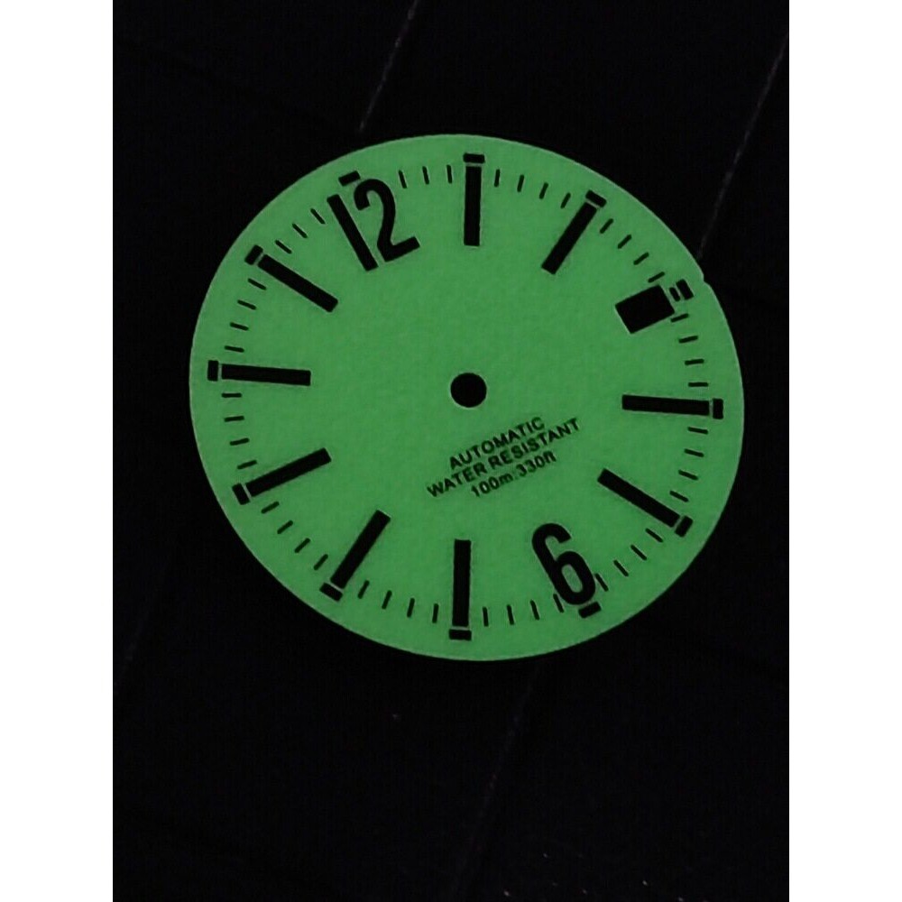 28.5mm White Lume Dial 3H Date Black Markers Fit Auto Movement Mod