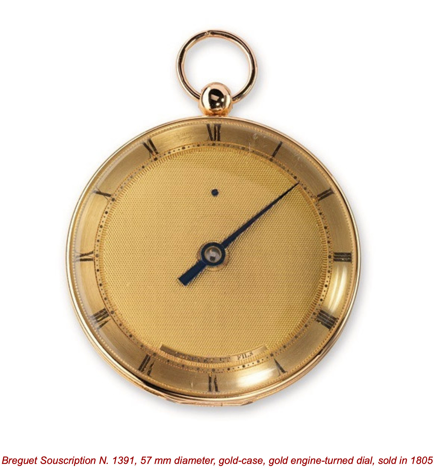 Antique Lépine/Breguet style pocket watch movement 48.5mm original Dial & Hands