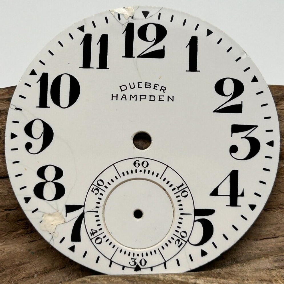 DUEBER HAMPDEN POCKET WATCH DIAL BREGUET NUMERAL INDICES 40.8mm (PR3)