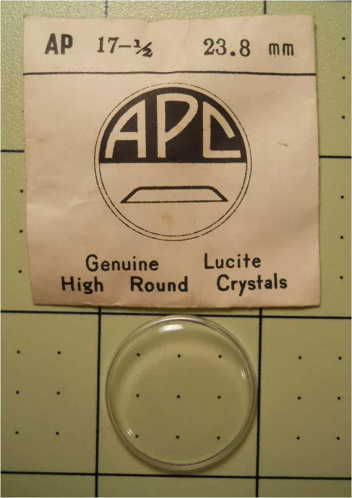 APC – AP-17 ½ – 23.8 mm – Watch Crystal Lucite High Round Cylinder – Replacement