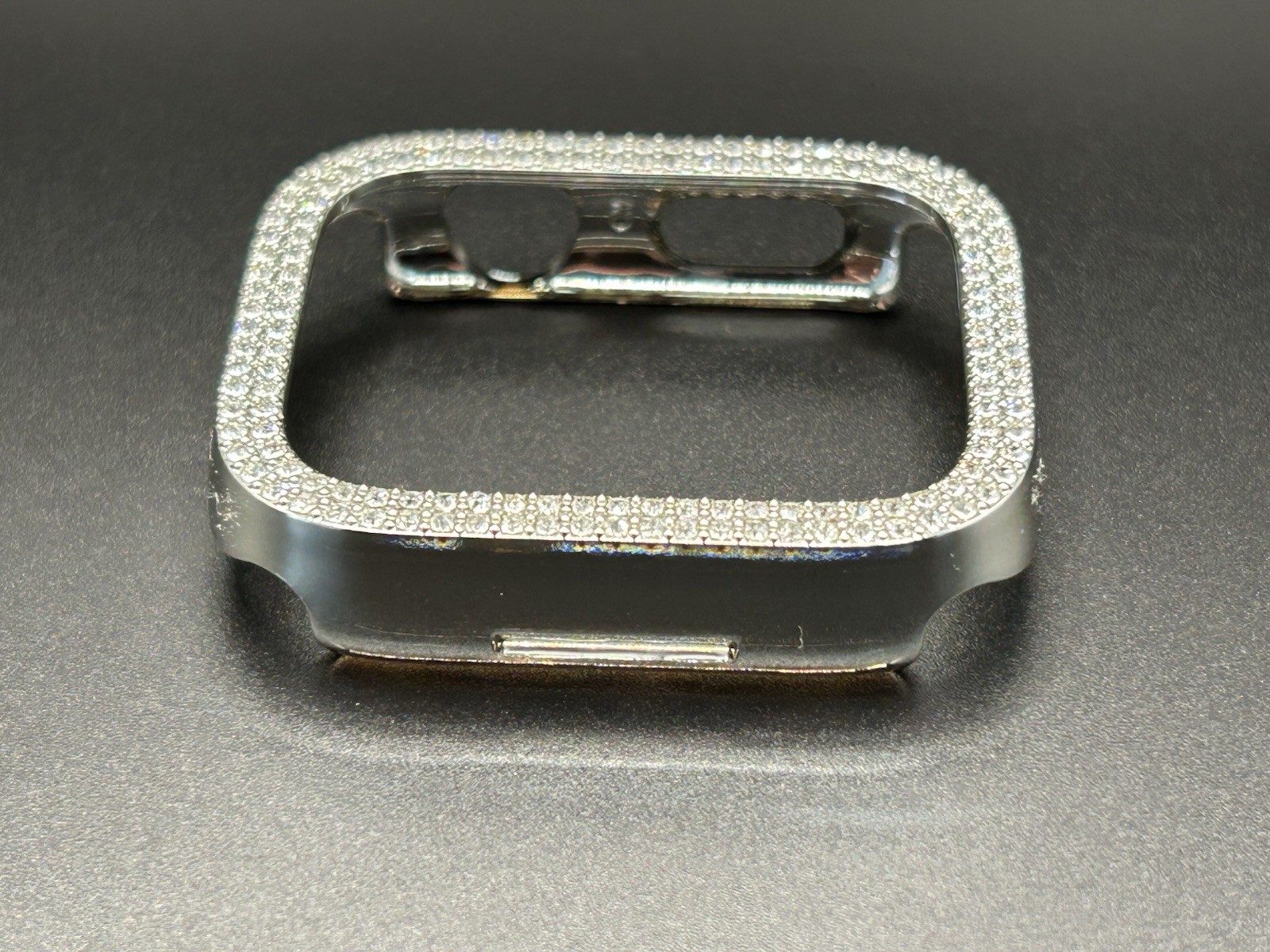 45mm Apple Watch Diamond Bling Case Cover Bezel Silver Tone Protective Frame
