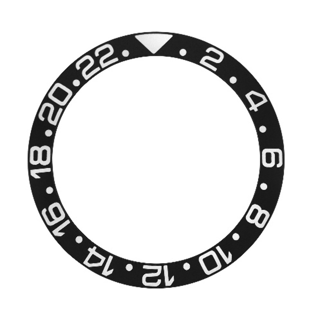 Black Aluminum Replacement Bezel Insert 38mm x 30.70mm Diver Watch