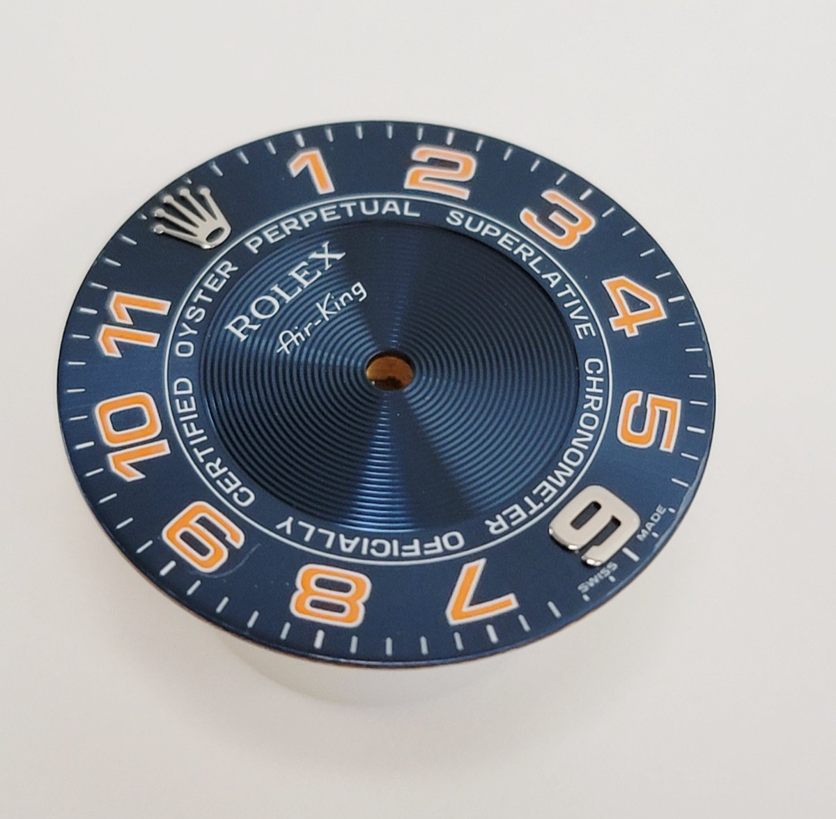 Genuine Rolex Dial Blue Concentric Air-king with Arabic Markers 34mm, 124424