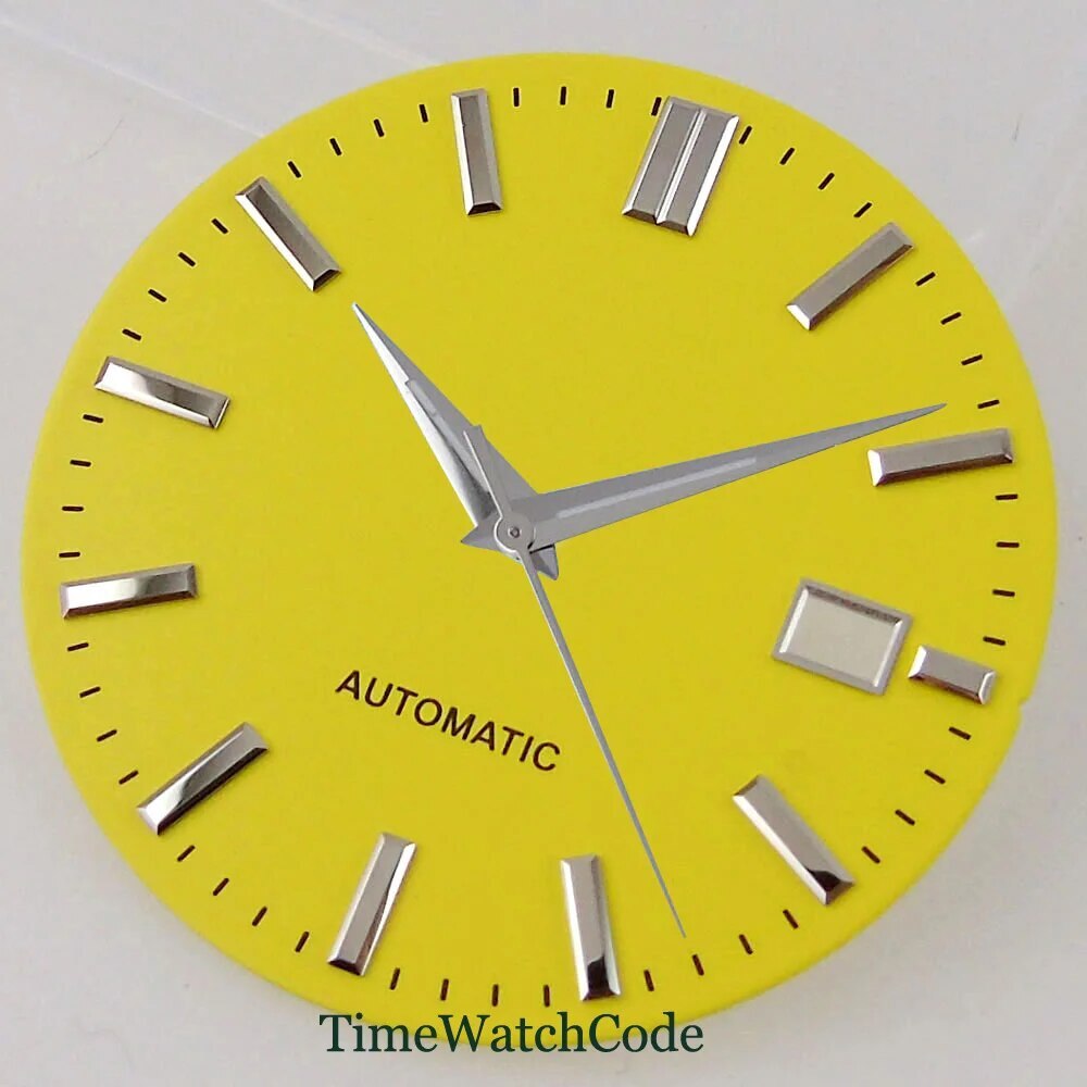 Watch Dial Face Accessories 33.5mm Fit NH35A NH36A Date Window Beige Dials