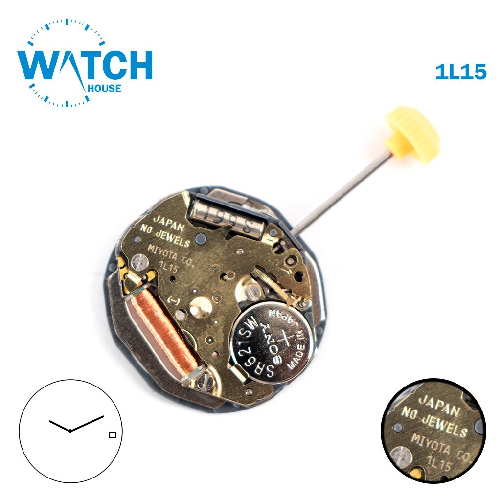 MIYOTA 1L15 JAPANESE QUARTZ MOVEMENT, White Date Disk ON 3 , 2 HANDS .