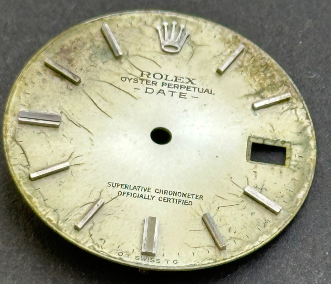 Vintage Rolex Oyster Perpertual Date Watch Dial For 34mm Case 1500 1501 1503
