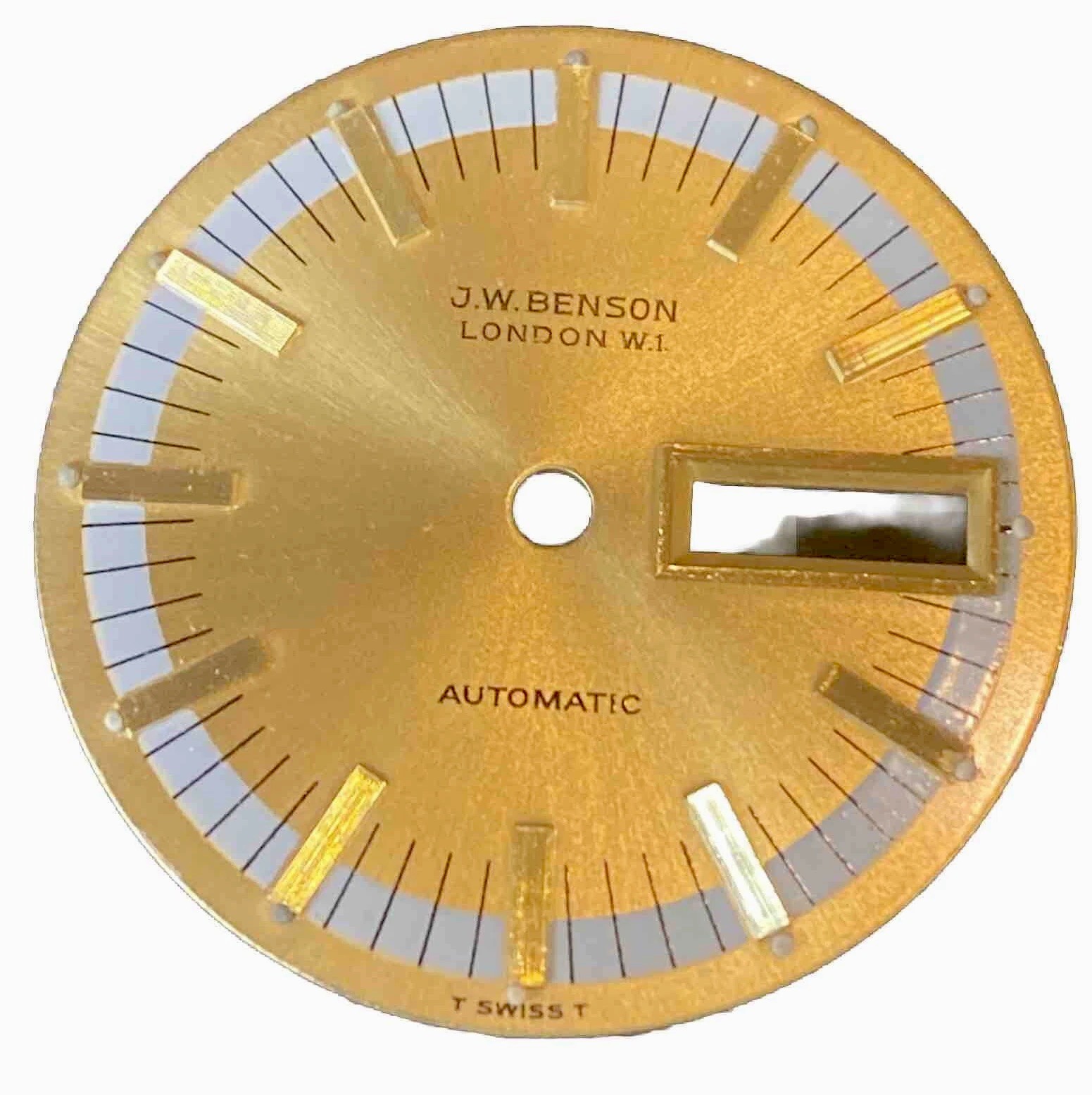 Vintage J W benson Swiss watch dial Eta 2789 Automatic NOS