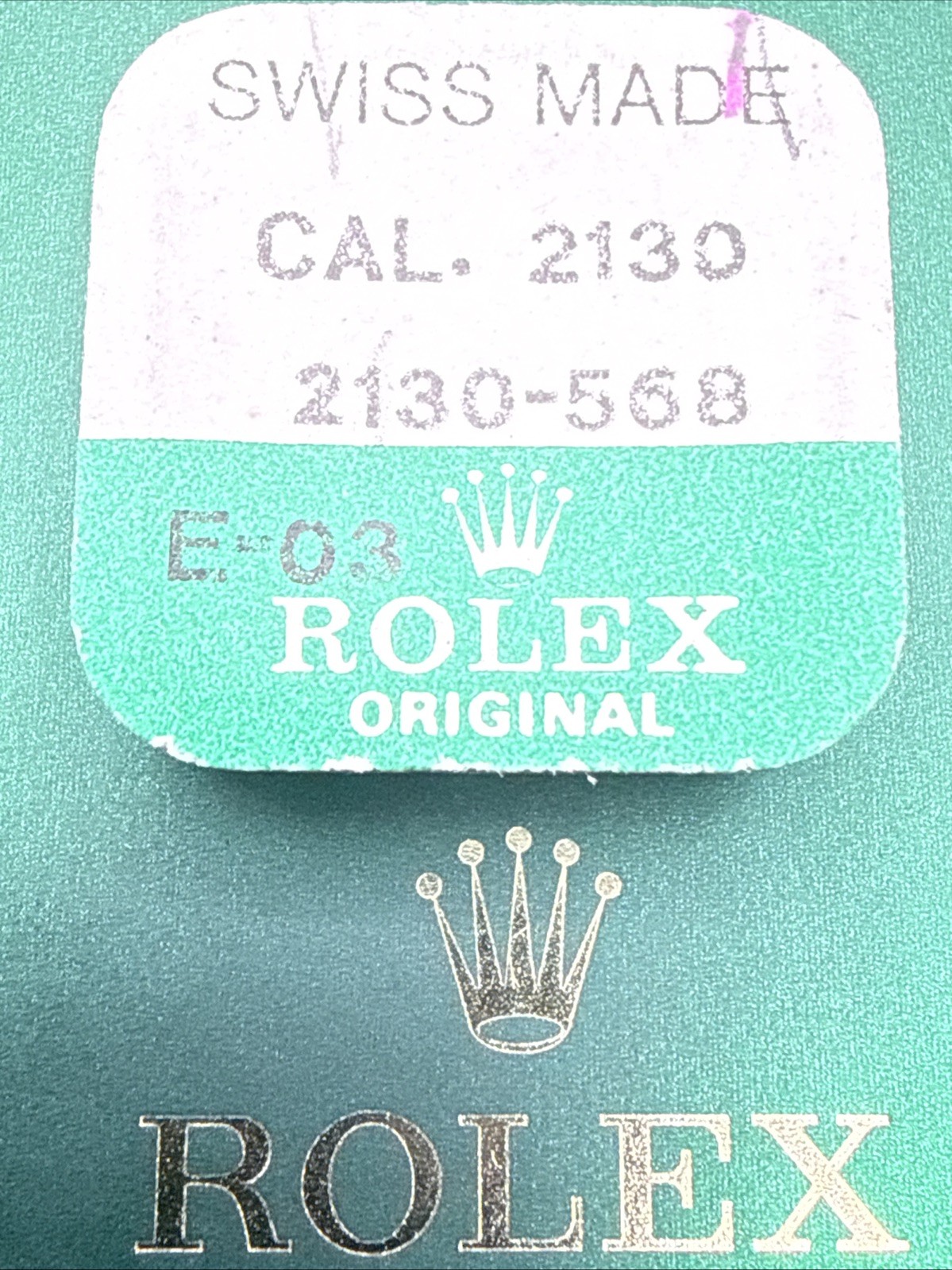 Genuine Rolex Factory Sealed Oscillating Weight Axle Cal. 2130 Part 568