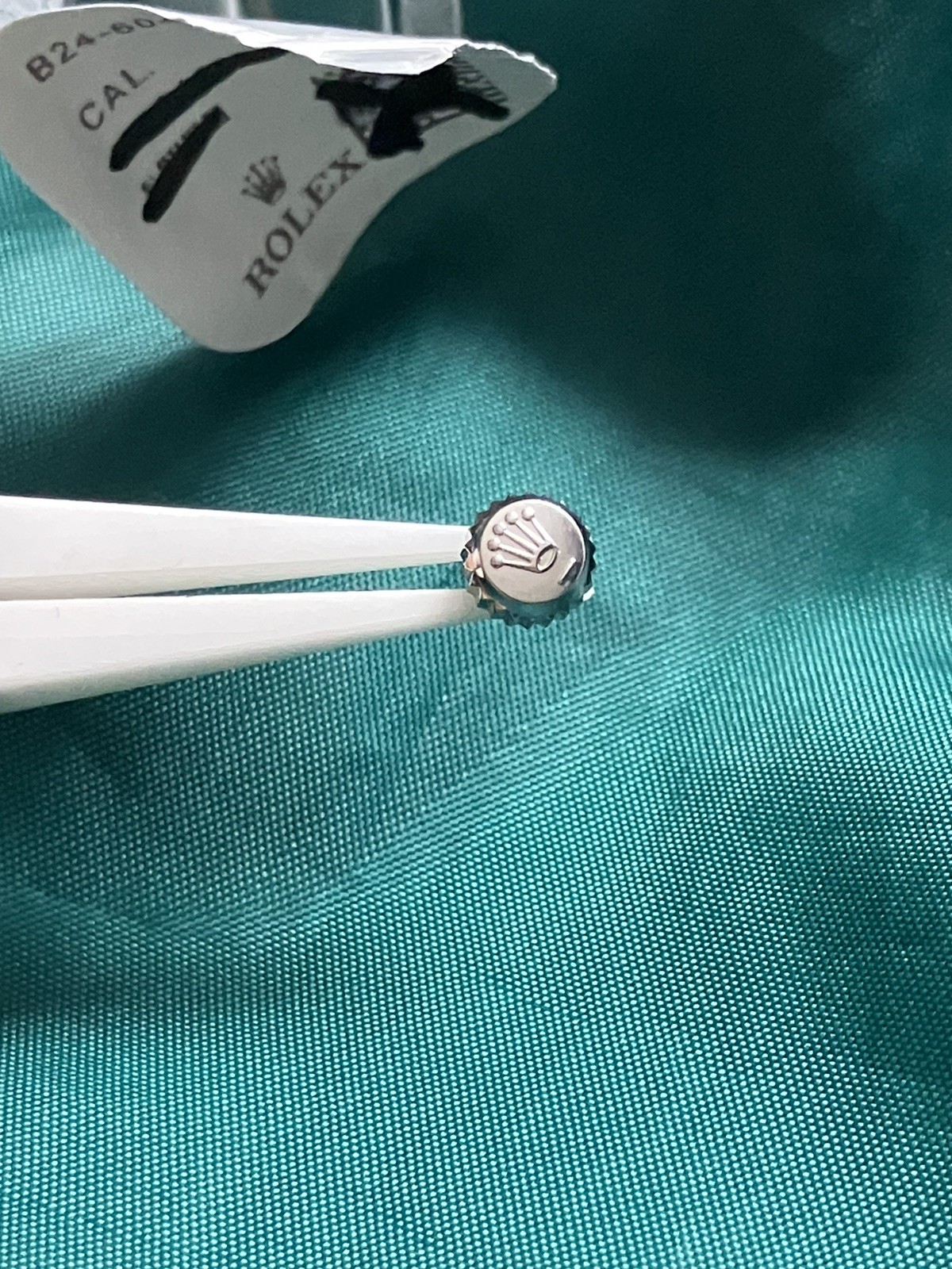 New Genuine Rolex steel 6mm crown ref# B24-604-0-G1 accidentally opened package