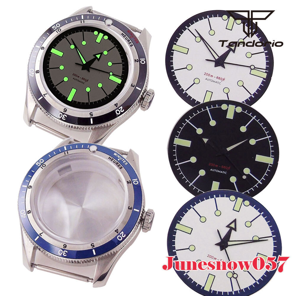 Accessories Part Black/White Watch Case Dial Hand Set Lume Fit NH35 NH36 ETA PT