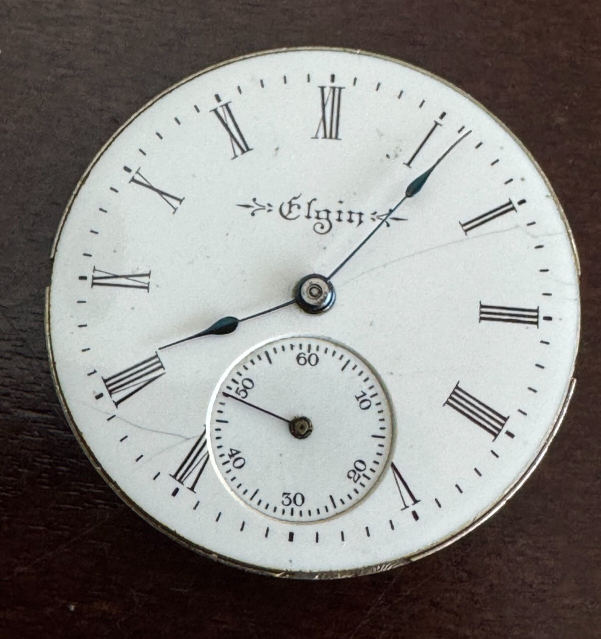 VINTAGE 0 SIZE ELGIN POCKET WATCH MOVEMENT GR. 320 KEEPING TIME